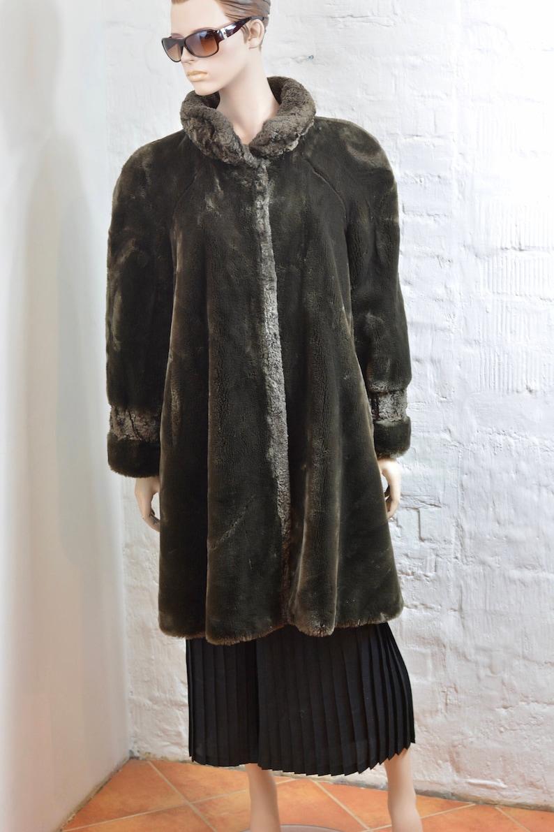Faux Mink Coat by Couture Hélène Faux Fur Vintage Coat Black Etsy