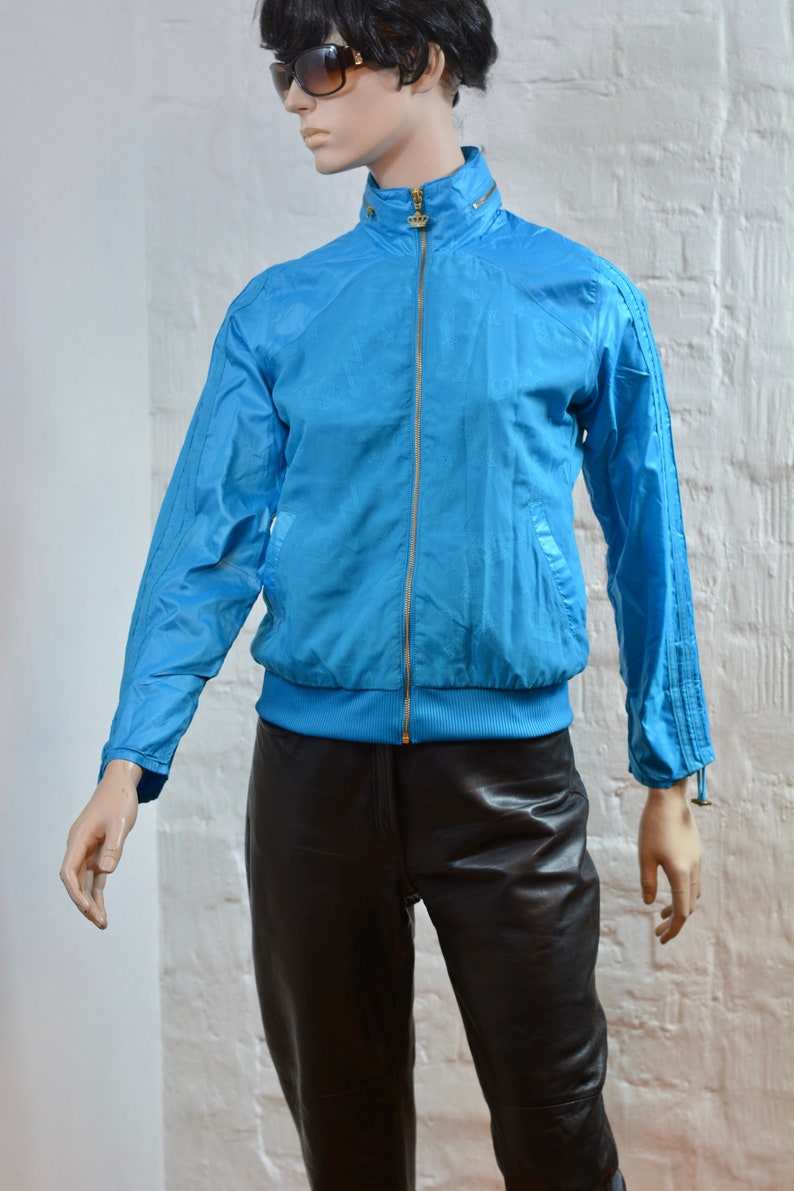 blue adidas tracksuit jacket