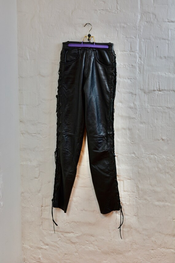Vintage Biker Leather Pants by LINUS Genuine Leather Pants Vintage Biker Leather Pants by LINUS Genuine Leather Pants