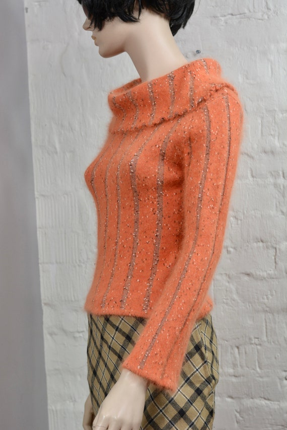 ANGORA Wool blended cardigan terracotta colour Wo… - image 3