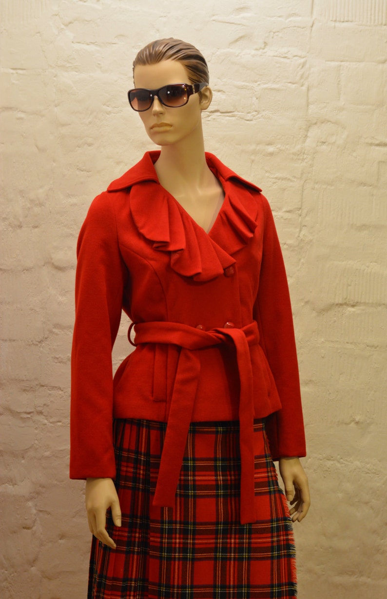 VINTAGE women half jacket BOUTIQUE half red jacket Size 1644 LXL