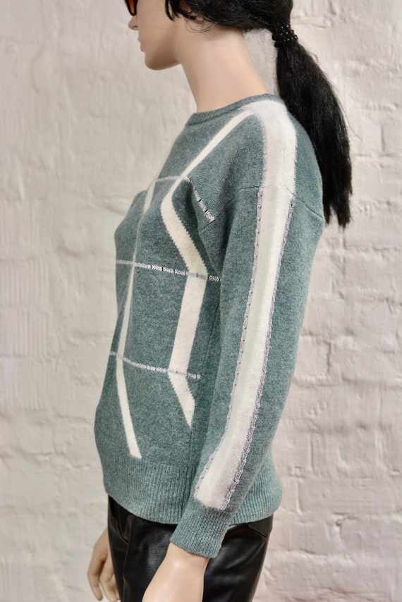 ANGORA Wool blended Women's sweater. Green colour… - image 3