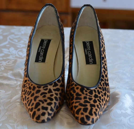 women shoes PIERRE CARDIN Leopard-print calf hair… - image 1