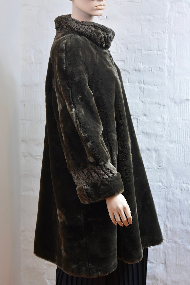 Faux Mink Coat by Couture Hélène Faux Fur Vintage Coat Black Etsy