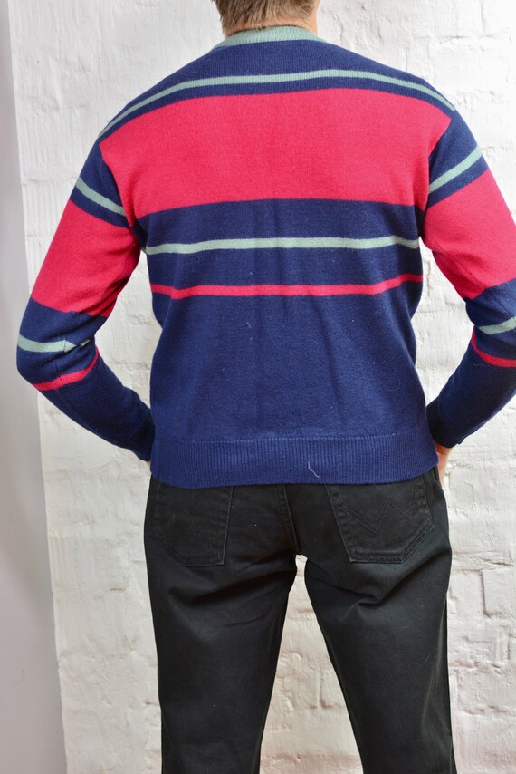 Pure New Wool knitted Sweater CERRUTI 1881 Navy/ … - image 3