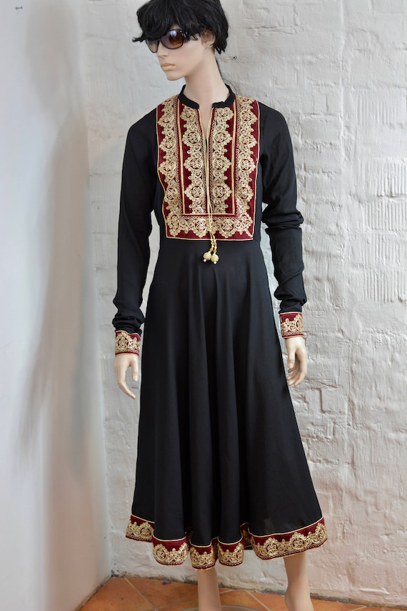 black and gold caftan