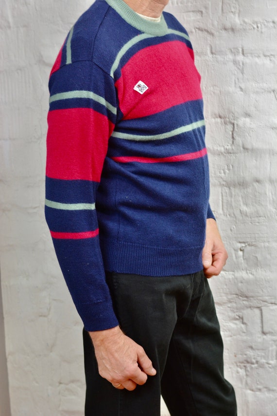Pure New Wool knitted Sweater CERRUTI 1881 Navy/ … - image 4