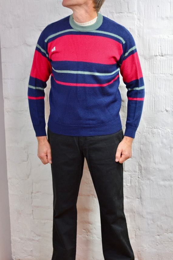 Pure New Wool knitted Sweater CERRUTI 1881 Navy/ … - image 1