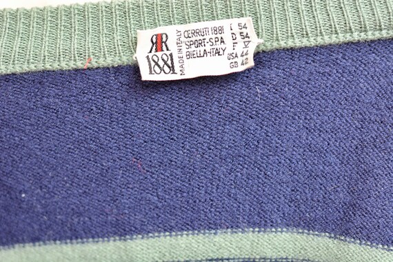 Pure New Wool knitted Sweater CERRUTI 1881 Navy/ … - image 6