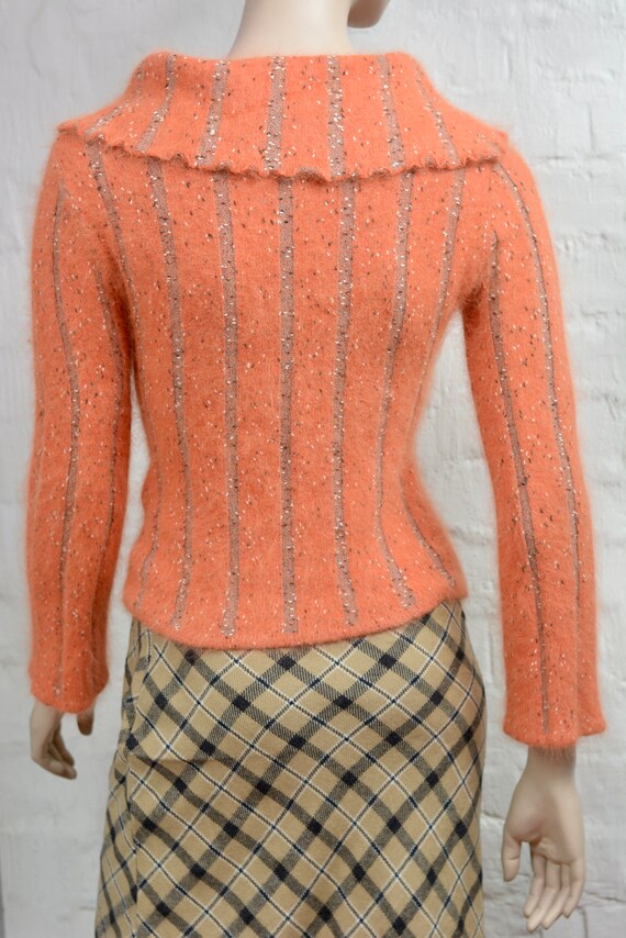 ANGORA Wool blended cardigan terracotta colour Wo… - image 4