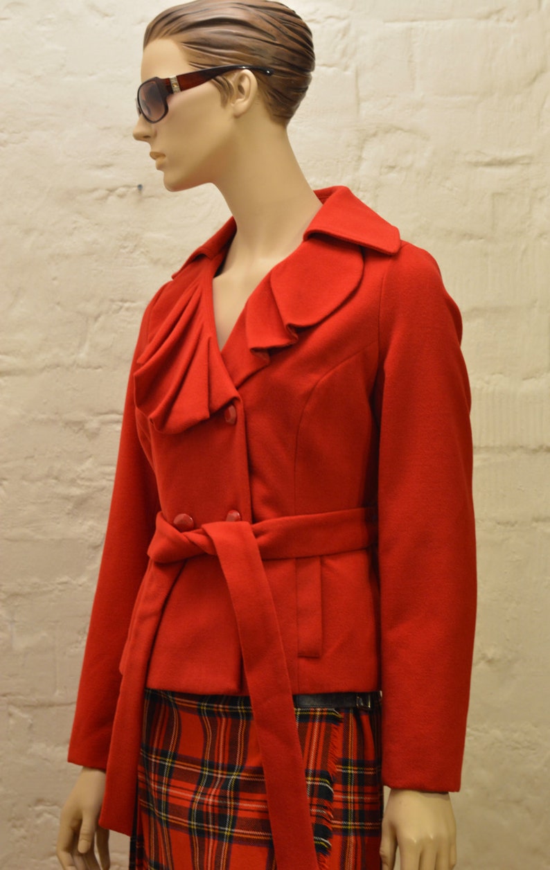 VINTAGE women half jacket BOUTIQUE half red jacket Size 1644 LXL