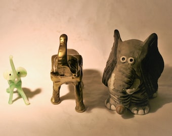 Elephant Figurines * Set of 3 (Lot 1)