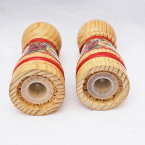 Hand Painted Wooden Salt and Pepper Shakers Hindeloopen Style image 4