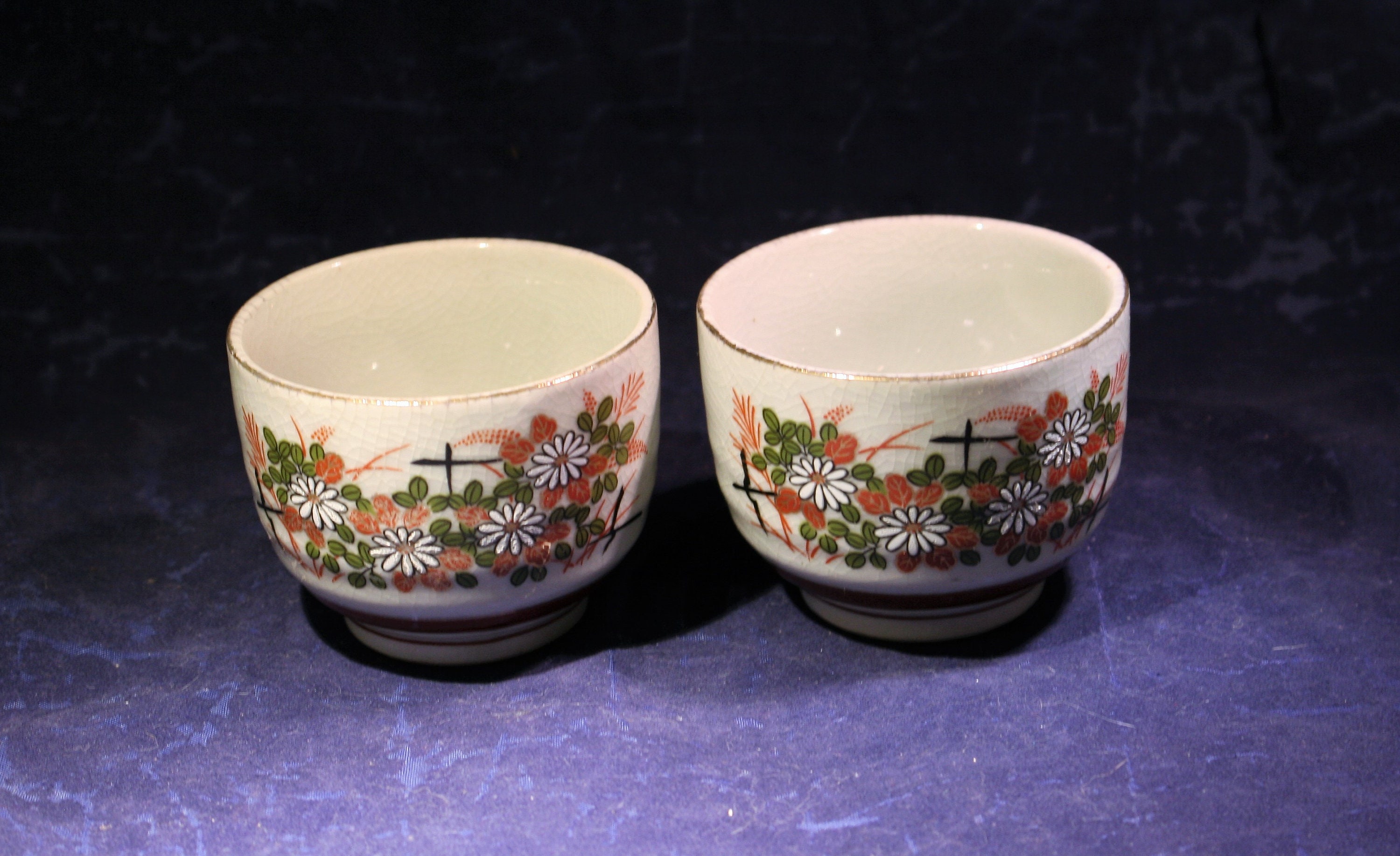 Traditional Japanese Teacups Set of 2 Etsy