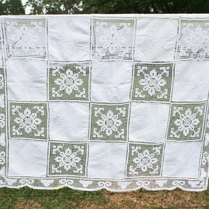 Crocheted and Embroidered Tablecloth