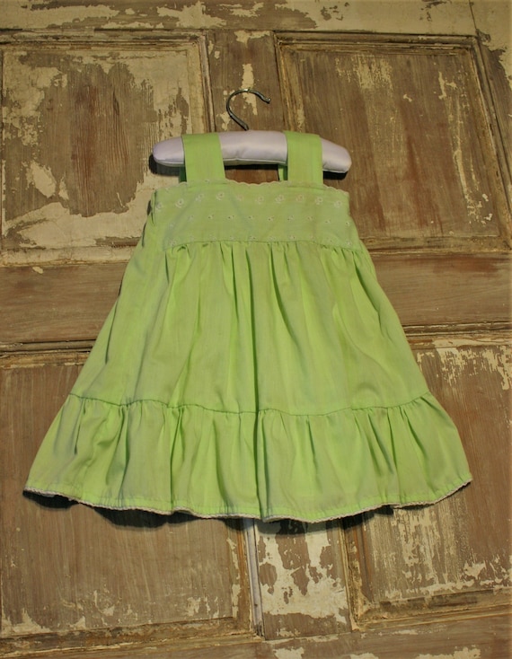 Vintage Green Toddler Dress - image 1