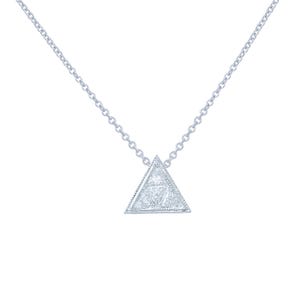 Diamond Pendant with Chain in 14K White Gold | 166715