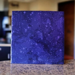 Cosmic Swirl Ceramic Coasters - Absorbent Drink Coasters for Coffee Table, Modern Home Decor, Gift for Housewarming