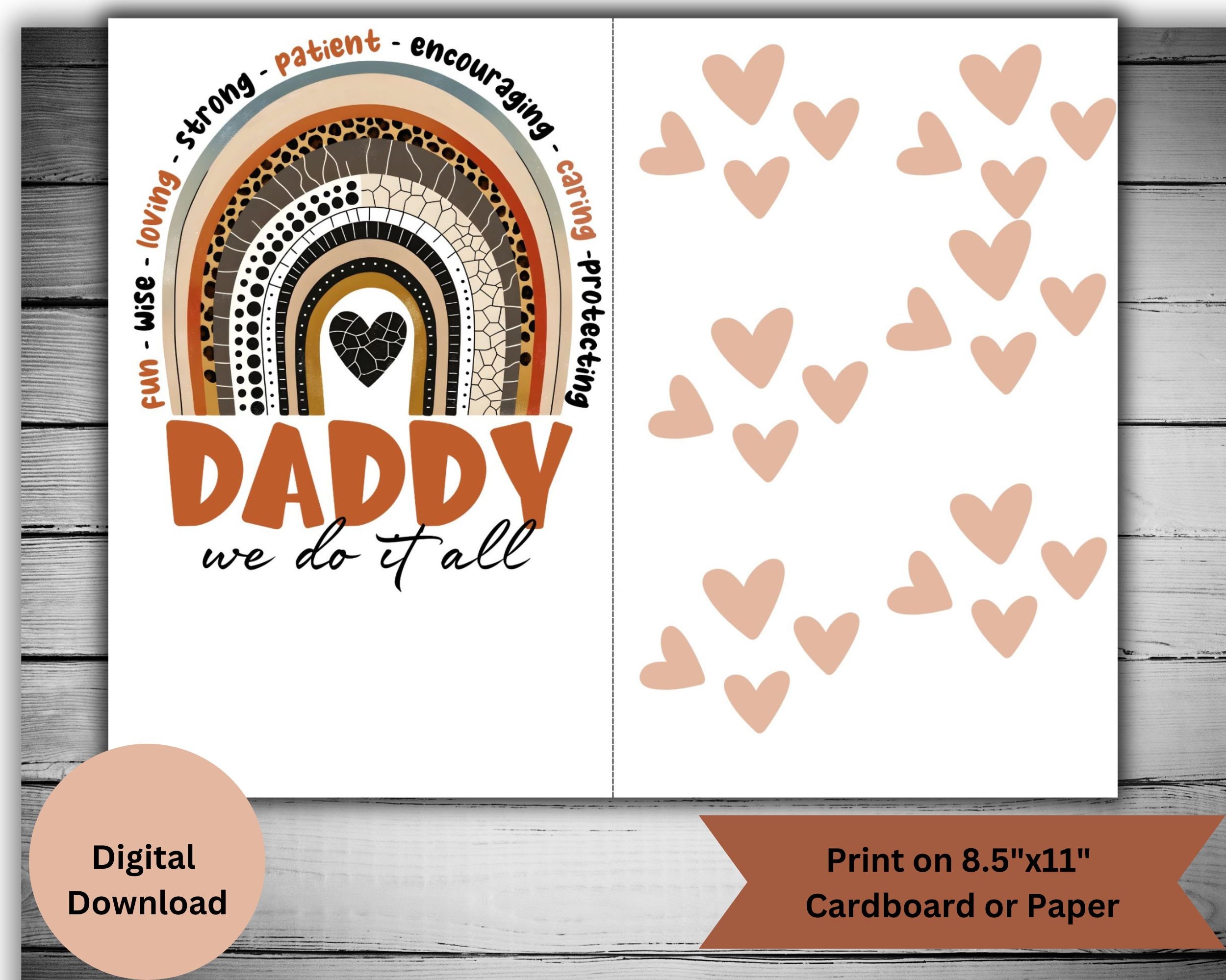 Father's Day Printable Foldable Card - Etsy