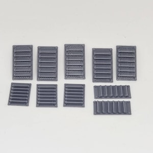 Small Rectangle Vent (10 count) For Tabletop Wargaming/RPGs Crafting