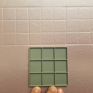3x3 1 Inch Tile 3D Printed Texture Stamp For Tabletop Wargaming/RPGs, Crafting, Dollhouses, And Sculpting