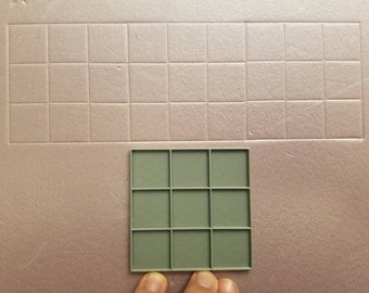 Timbro con texture stampata in 3D da 3x3 piastrelle da 1 pollice per giochi da tavolo/RPG, artigianato, case delle bambole e scultura