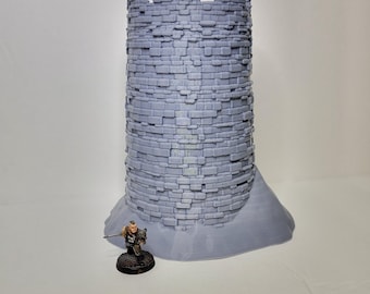 28mm Snow Covered Watchtower No Base Terrain for Tabletop RPG and Wargaming 3D Printed