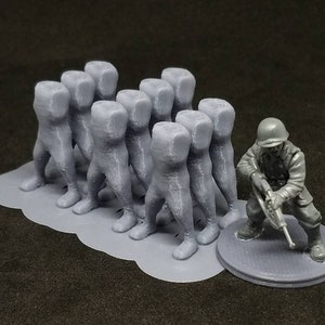 Miniature Body Blanks (10 Count) WW2 Miniature Wargaming Bolt Action 3D Printed