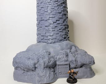 28mm Snow Covered Watchtower Terrain for Tabletop RPG and Wargaming 3D Printed