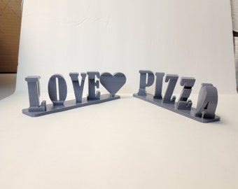 Love and Pizza Display Piece