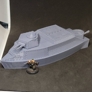 Kleines Kanonenboot in 28/32 mm Größe für Tabletop Kriegsspiele