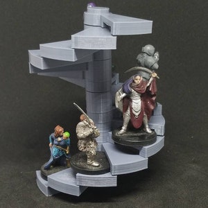 28mm Scale Spiral Staircase Stackable Modular 3D Printed Pack of 16