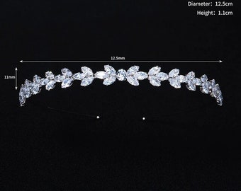 Boho wedding accessori per capelli da sposa tiara da sposa fascia per capelli fascia per capelli fiore strass argento