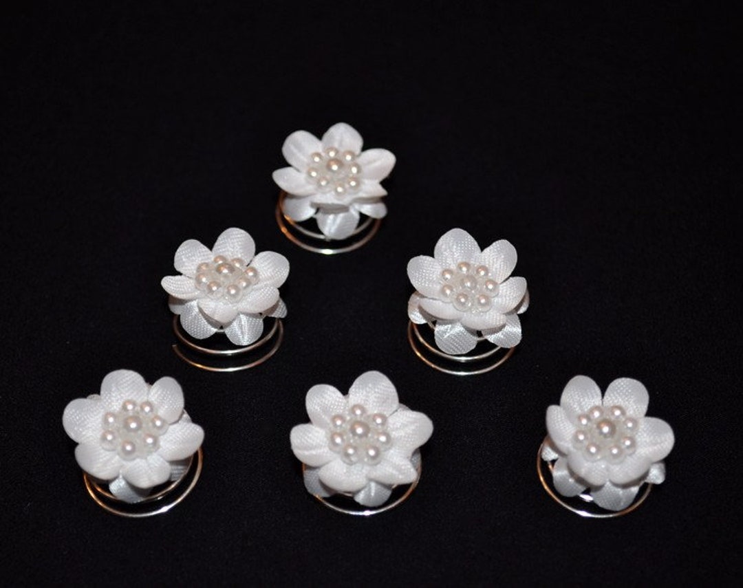 Produktbild von 30pcs Hochzeit Haarnadeln Perlen Blumen Braut Haarschmuck Strass Für Brautfrisur, U-förmig Haarnadeln Kommunion Party,Haarspange Für Frauen Und