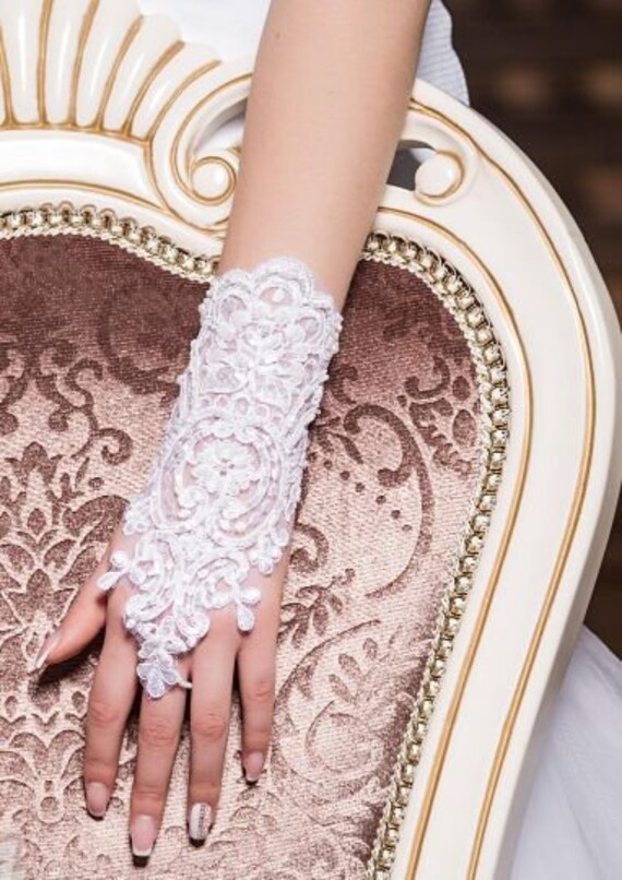 Brauthandschuhe Hochzeit Handschuhe Spitze Perlen Glasperlen | Etsy