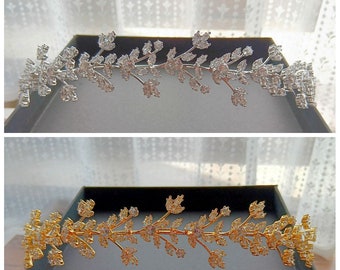 Wedding Bridal Hair Accessories Diadem Tiara Headband Hairband Rhinestone Silver Gold Rose Gold