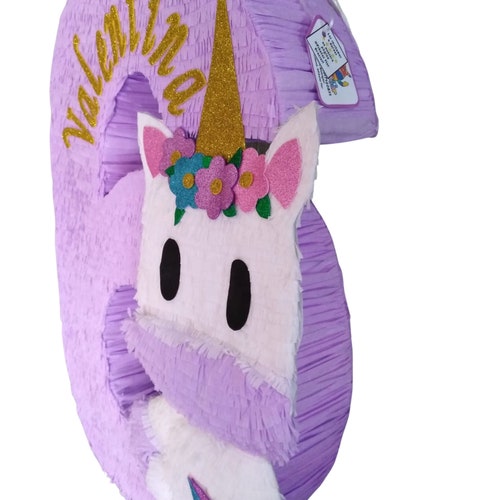 Unicorn Pinata Number Personalized order with Name and Color FREE SHIPPING Canada & U.S.