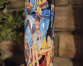 One Piece 20 Oz Insulated Tumbler with Metal Straw and Cleaner