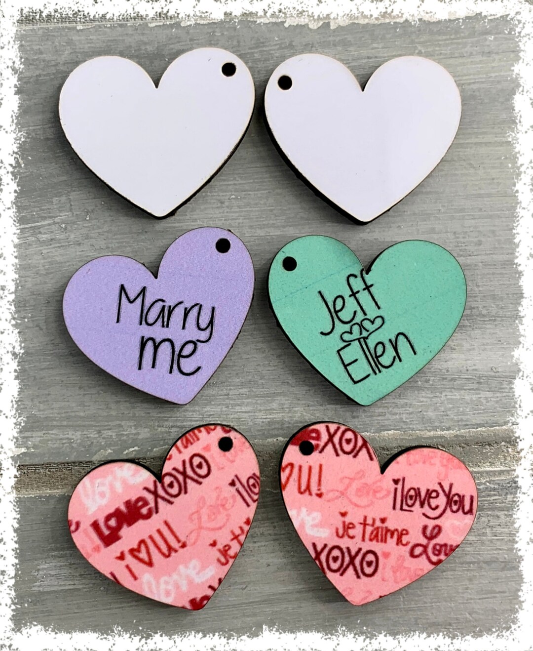 Blank Sublimation Heart Earrings for Sublimation Valentine's Day - Etsy