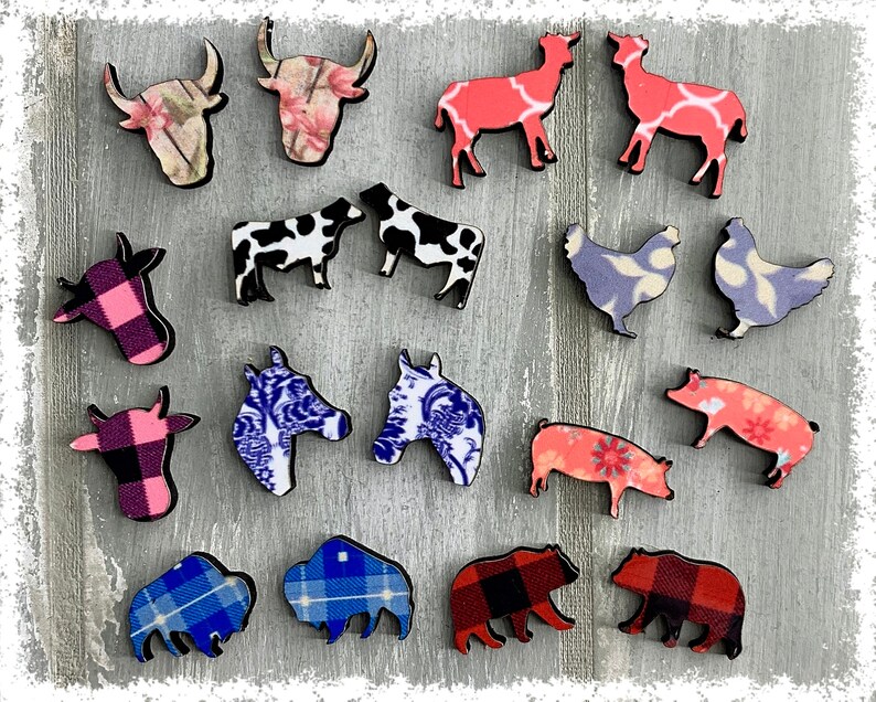 Blank Sublimation Animal Stud earrings for Sublimation Etsy