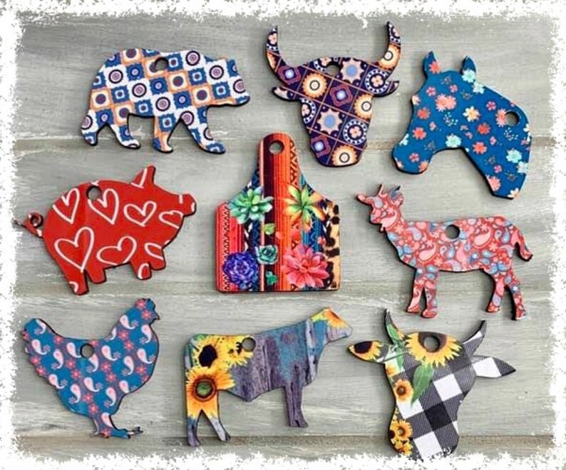 Blank Sublimation Animal keychains for Sublimation Etsy