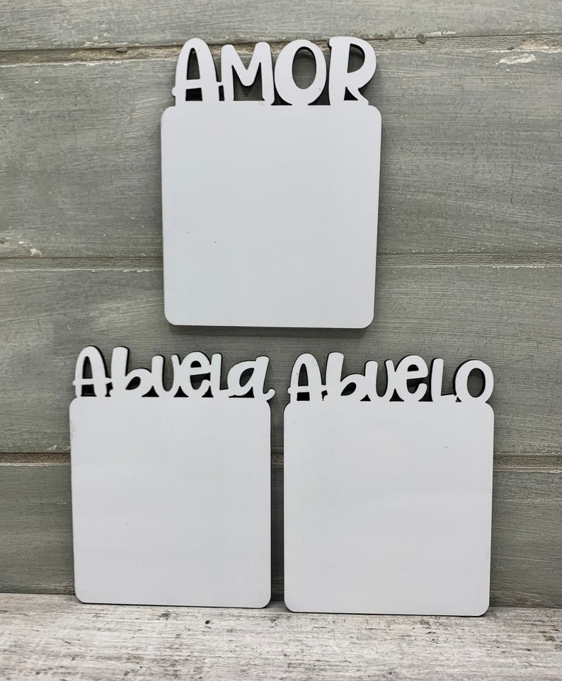 Abuela Sublimation Blank Custom Amor Abuelo SignsMagnets for Sublimation