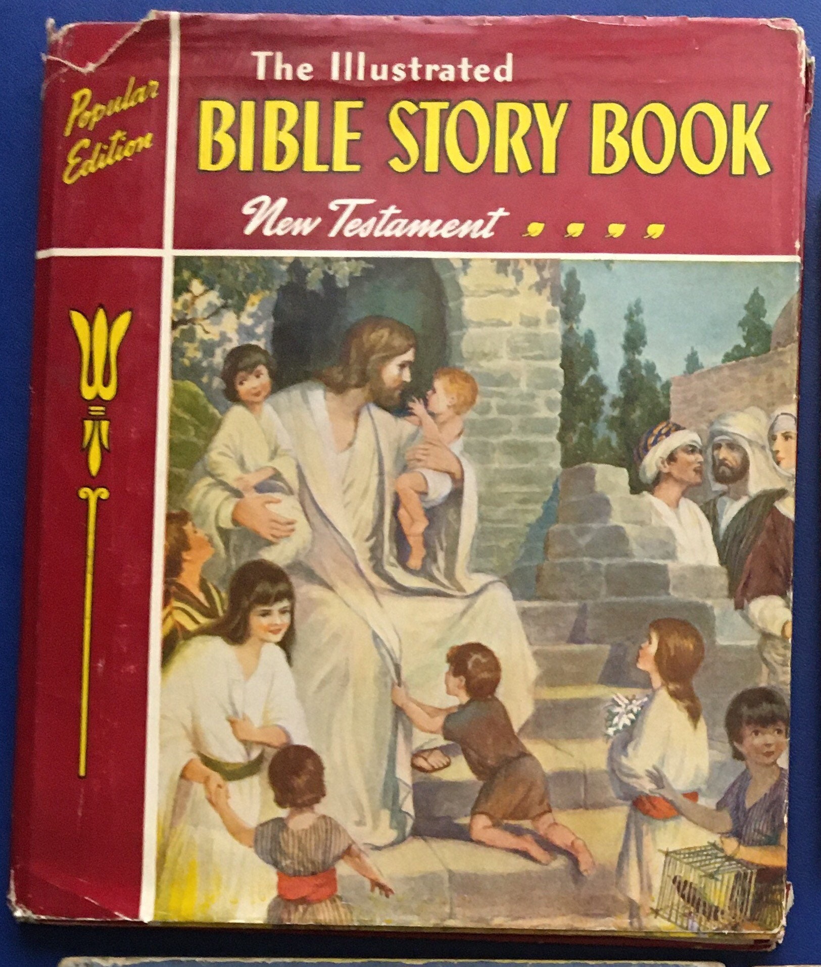 Vintage Bible Story Book New Testament Colour Illustrated Dust Etsy