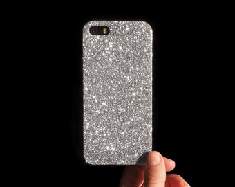 Silver Glitter Phone Case – Custom Sparkly Protective Cover for iPhone, Samsung and Google Pixel