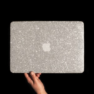 Carcasa rígida bañada en escarcha (purpurina) para MacBook Air, Pro, Retina, Touch - Gris Espacial