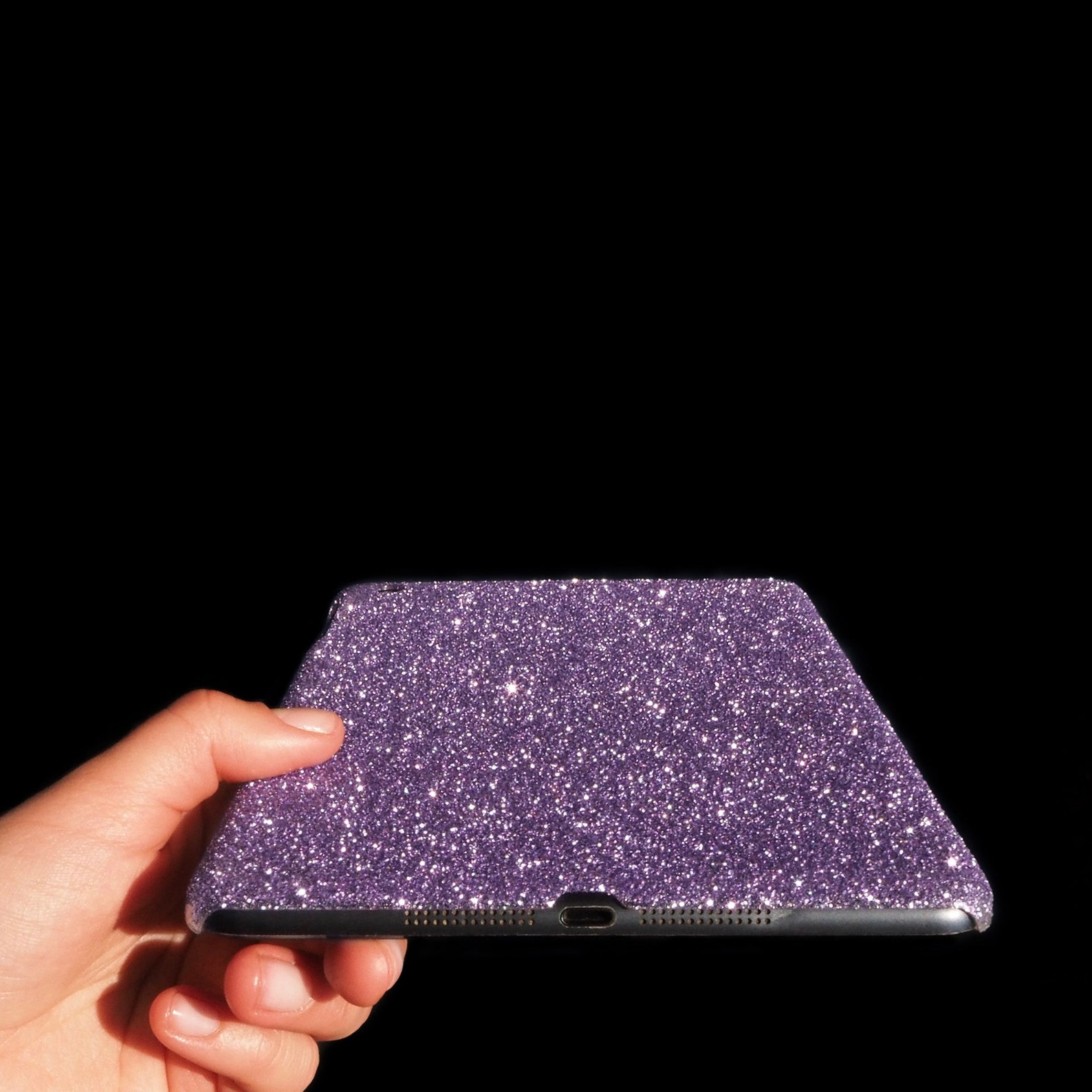 Glitter iPad Case Rhinestone Initial Personalised Hard Cover Etsy