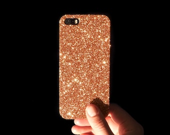 Copper Glitter Phone Case – Custom Sparkly Protective Cover for iPhone, Samsung and Google Pixel