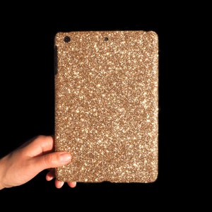 Gold Glitter Tablet Case Initial Personalised Hard Cover for New iPad 10.2”, 9.7&quot;, iPad Mini, Air, New Pro 11”, 12.9&quot;, 10.5&quot;