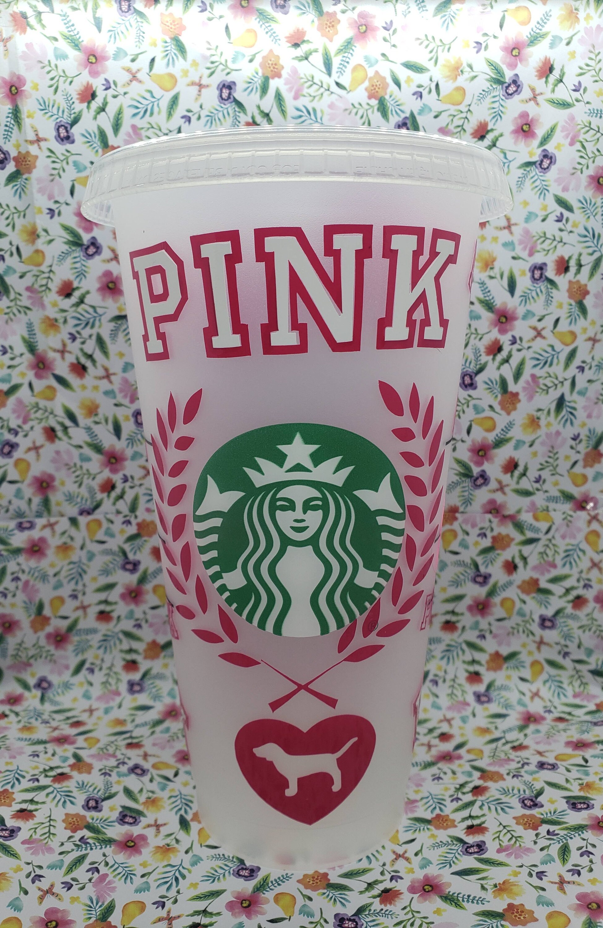 Pink Starbucks Cup Custom Starbucks Tumbler Custom Pink Etsy