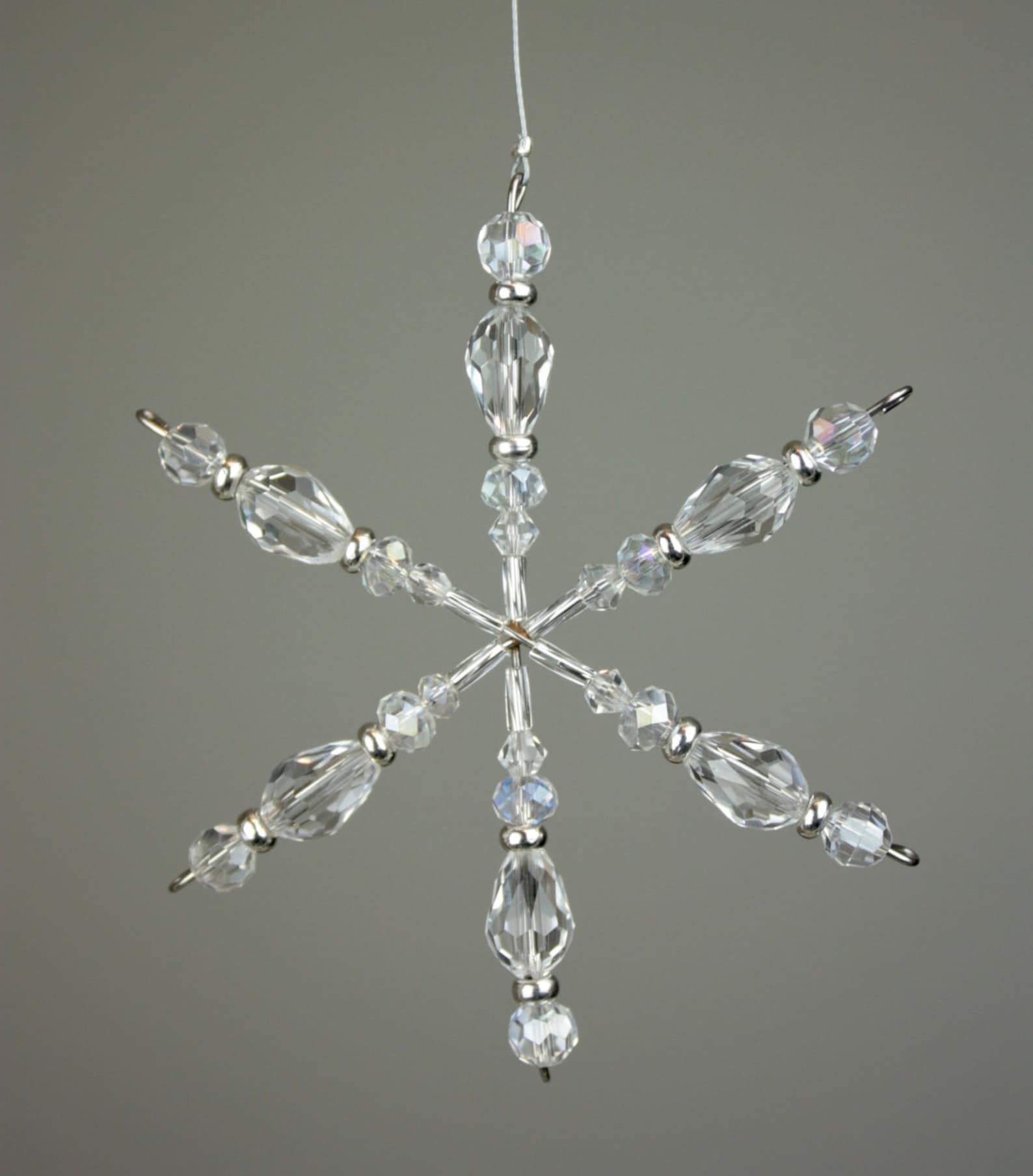 Crystal Snowflake, Crystal Ornament, Snowflake, Christmas, Ornaments Etsy